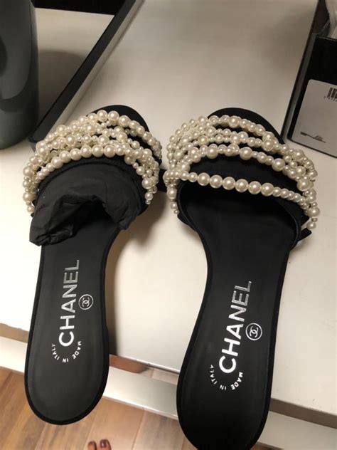 chanel pearl slides replica|chanel dupe shoes.